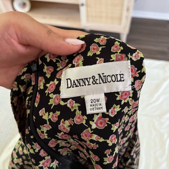 Vtg Y2K 2000s Ditsy Floral Print V Neck Maxi Dress Plus Sz 20W Cottagecore - Picture 9 of 10